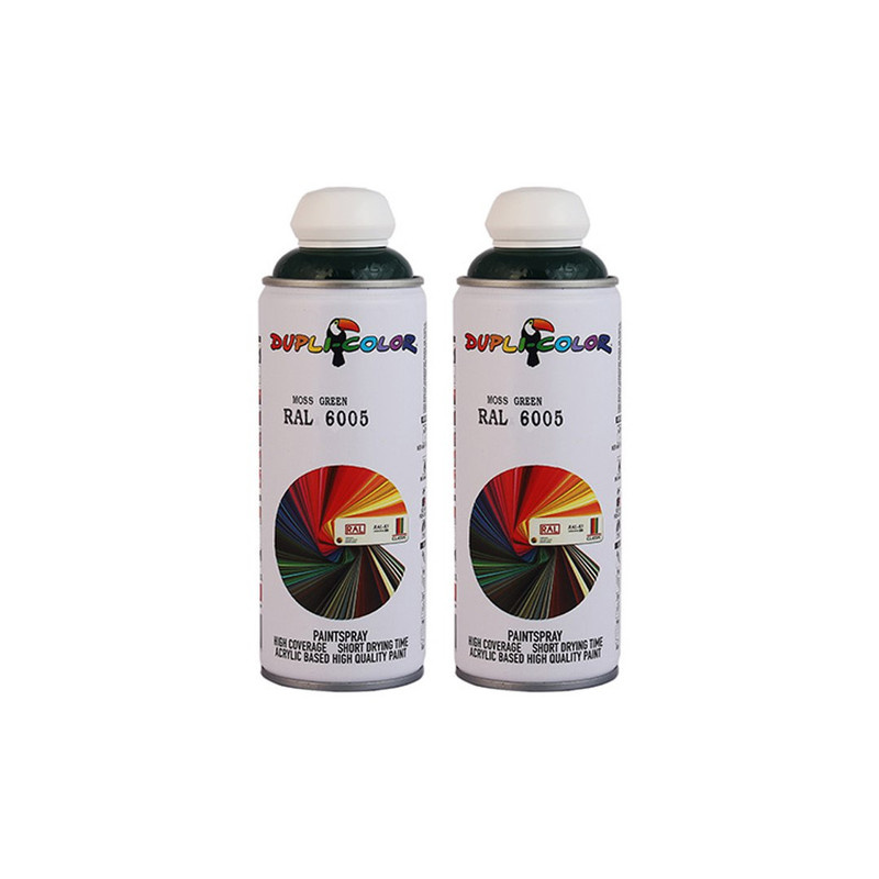 اسپری رنگ سبز دوپلی کالر مدل RAL 6005 حجم 400 میلی لیتر مجموعه 2 عددی