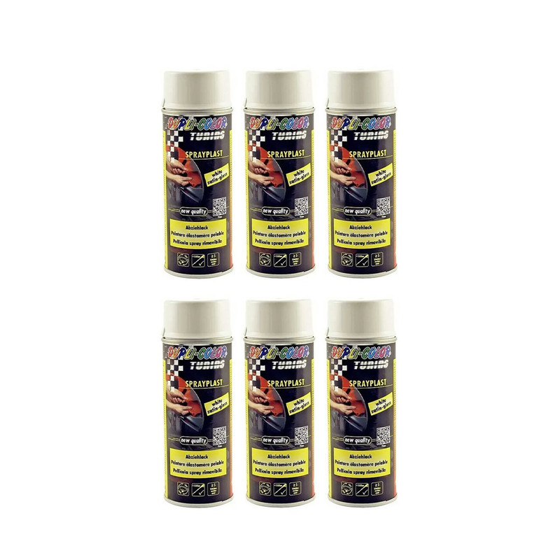 اسپری رنگ رینگ پلاست سفید دوپلی کالر مدل sprayplast حجم 400 میلی لیتر مجموعه 6 عددی اسپری رنگ رینگ پلاست سفید دوپلی کالر مدل sprayplast حجم 400 میلی لیتر مجموعه 6 عددی