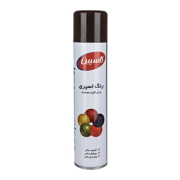 اسپری رنگ قهوه ای سوخته کاسپین مدل پلاس حجم 300 میلی لیتر اسپری رنگ قهوه ای سوخته کاسپین مدل پلاس حجم 300 میلی لیتر