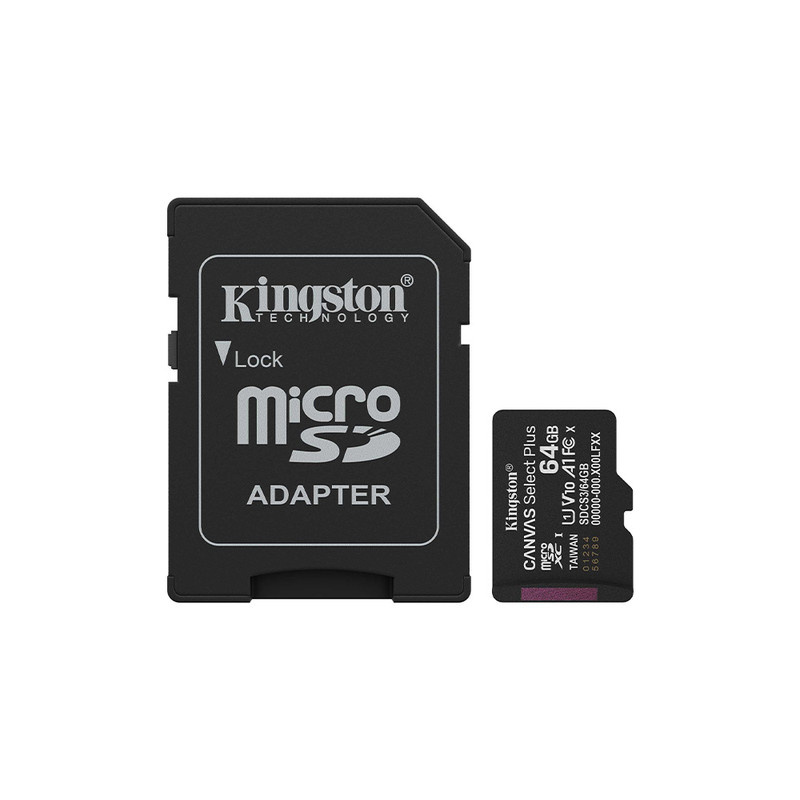 کارت حافظه microSDXC کینگستون مدل CANVAS کلاس 10 استاندارد UHS-I U1 سرعت 100MBps ظرفیت 64 گیگابایت به همراه تبدیل SD کارت حافظه microSDXC کینگستون مدل CANVAS کلاس 10 استاندارد UHS-I U1 سرعت 100MBps ظرفیت 64 گیگابایت به همراه تبدیل SD