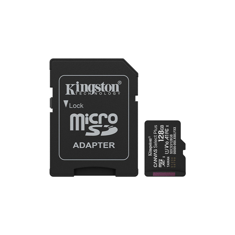 کارت حافظه microSDXC کینگستون مدل CANVAS کلاس 10 استاندارد UHS-I U1 سرعت 100MBps ظرفیت 128 گیگابایت به همراه تبدیل SD کارت حافظه microSDXC کینگستون مدل CANVAS کلاس 10 استاندارد UHS-I U1 سرعت 100MBps ظرفیت 128 گیگابایت به همراه تبدیل SD