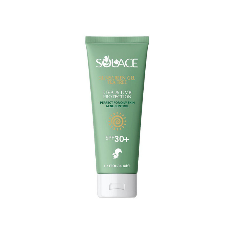 کرم ضد آفتاب بیرنگ صورتو گردن سولس SPF 30 مدل Tea Tree مناسب برای انواع پوست حجم 50 میلی لیتر کرم ضد آفتاب بیرنگ صورتو گردن سولس SPF 30 مدل Tea Tree مناسب برای انواع پوست حجم 50 میلی لیتر