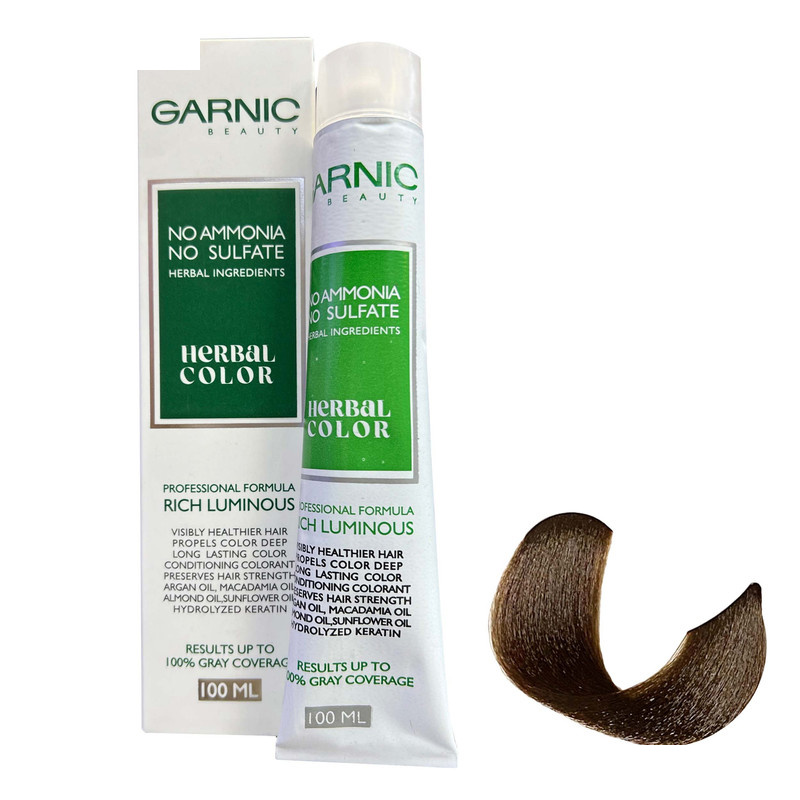 رنگ مو گارنیک مدل NO-AMMONIA شماره 6 حجم 100 میلی لیتر رنگ بلوند تیره رنگ مو گارنیک مدل NO-AMMONIA شماره 6 حجم 100 میلی لیتر رنگ بلوند تیره