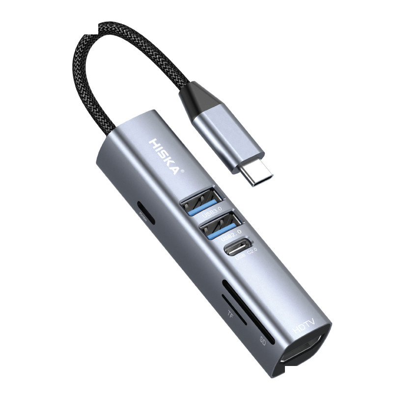هاب 7 پورت USB-C هیسکا مدل HR-53 هاب 7 پورت USB-C هیسکا مدل HR-53
