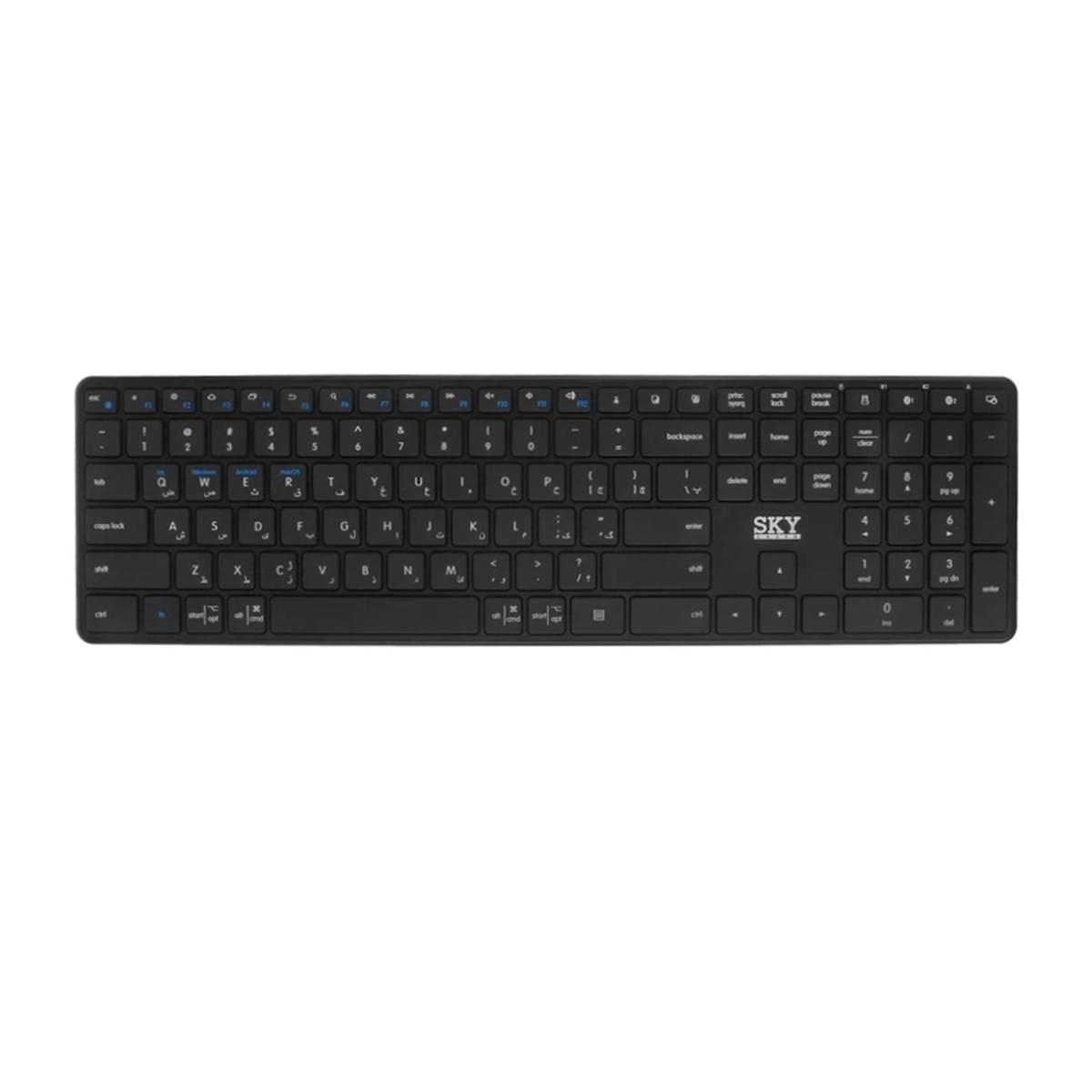 کیبورد بیسیم اسکای لیزر مدل KD9025A3-مشکی کیبورد بیسیم اسکای لیزر مدل KD9025A3-مشکی