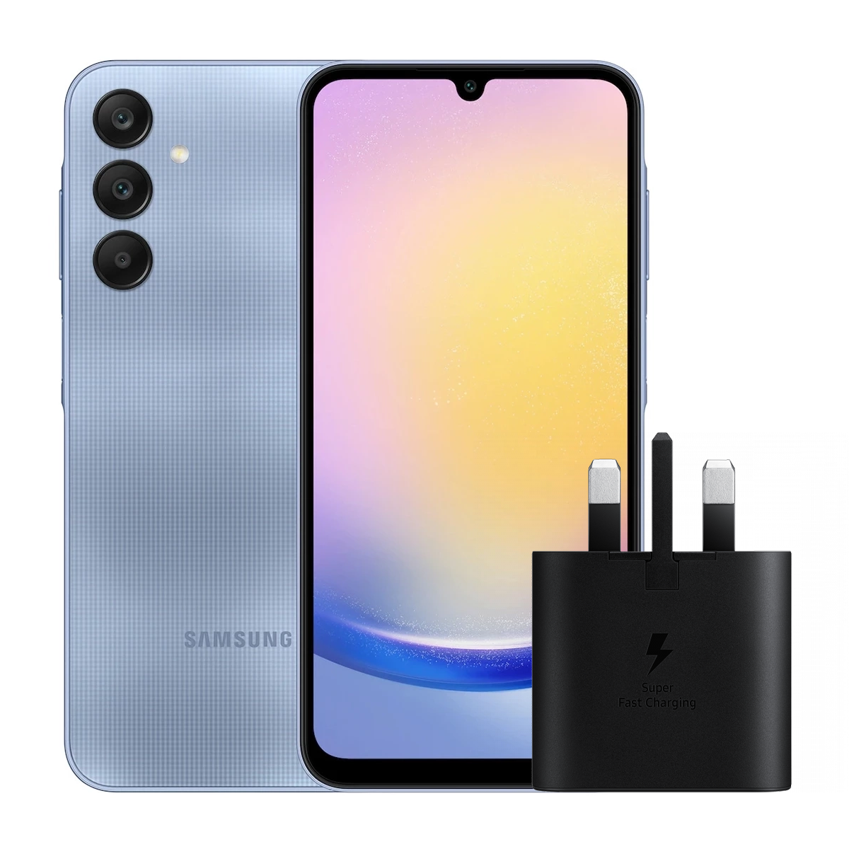 گوشی موبايل سامسونگ مدل Galaxy A25 5G ظرفیت 128 گیگابایت رم 6 گیگابایت به همراه شارژر سامسونگ مدل EP-TA800XWEGGB گوشی موبايل سامسونگ مدل Galaxy A25 5G ظرفیت 128 گیگابایت رم 6 گیگابایت به همراه شارژر سامسونگ مدل EP-TA800XWEGGB