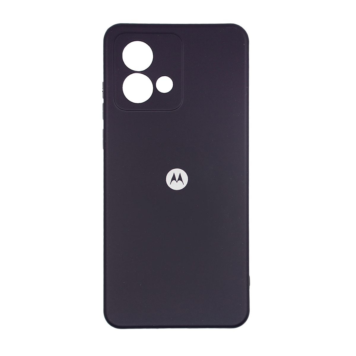 کاور گوشی موتورولا Moto edge 40 neo 5G مدل سیلیکونی محافظ لنزدار-بادمجانی تیره