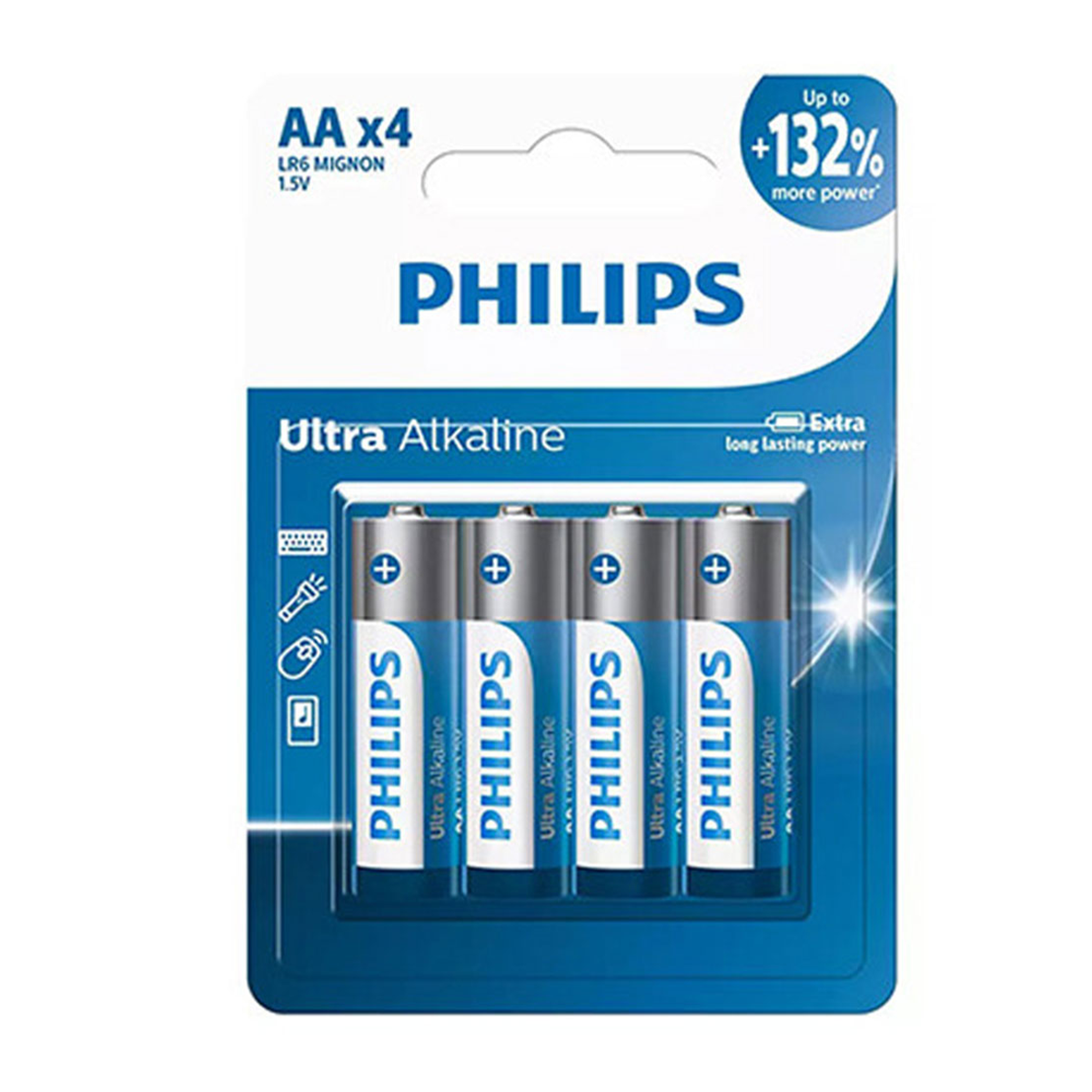 باتری قلمی پاور آلکالاین مدل Ultra Alkaline LR6 بسته 4 عددی باتری قلمی پاور آلکالاین مدل Ultra Alkaline LR6 بسته 4 عددی