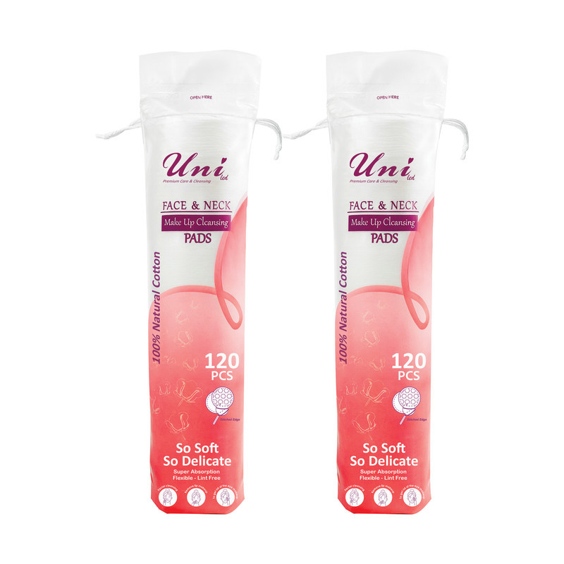 پد پاک کننده آرایش صورت یونی لد مدل Ultra Soft.Cotton Silk دو بسته 120 عددی پد پاک کننده آرایش صورت یونی لد مدل Ultra Soft.Cotton Silk دو بسته 120 عددی