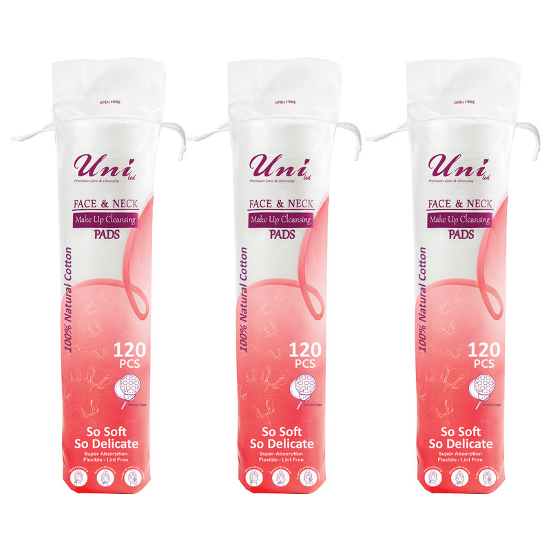 پد پاک کننده آرایش صورت یونی لد مدل Ultra Soft.Cotton Silk سه بسته 120 عددی پد پاک کننده آرایش صورت یونی لد مدل Ultra Soft.Cotton Silk سه بسته 120 عددی