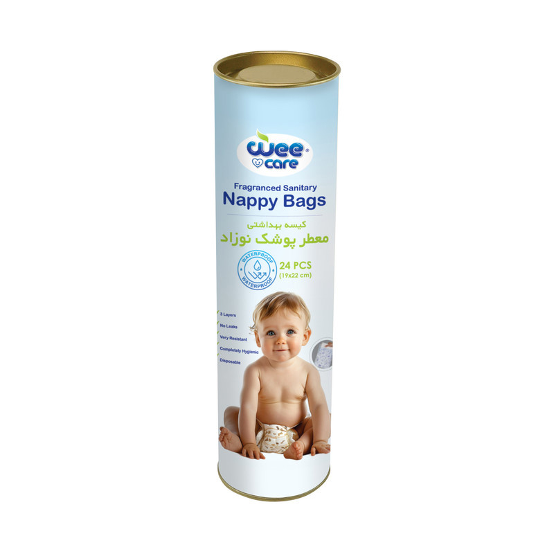 کیسه بهداشتی پوشک وی کر مدل Nappy Bags بسته 24 عددی کیسه بهداشتی پوشک وی کر مدل Nappy Bags بسته 24 عددی