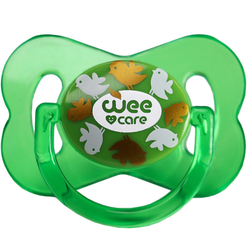پستانک ارتودنسی وی کر مدل دربدار دسته دار شفاف چاپدار پروانه ای سایز 6-12 ماه کد P128 پستانک ارتودنسی وی کر مدل دربدار دسته دار شفاف چاپدار پروانه ای سایز 6-12 ماه کد P128