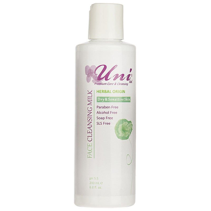 شیر پاک کن یونی لد سری Herbal Origin مدل Dry And Sensitive Skin حجم 200 میلی لیتر شیر پاک کن یونی لد سری Herbal Origin مدل Dry And Sensitive Skin حجم 200 میلی لیتر