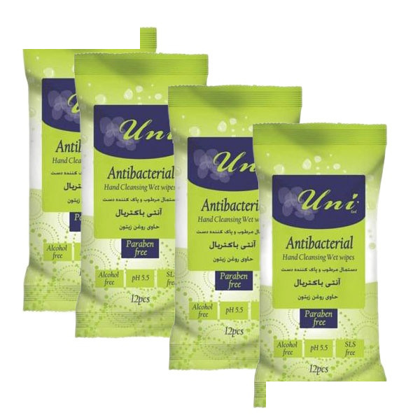 دستمال مرطوب یونی لد مدل آنتی باکتریال مجموعه 4 عددی دستمال مرطوب یونی لد مدل آنتی باکتریال مجموعه 4 عددی