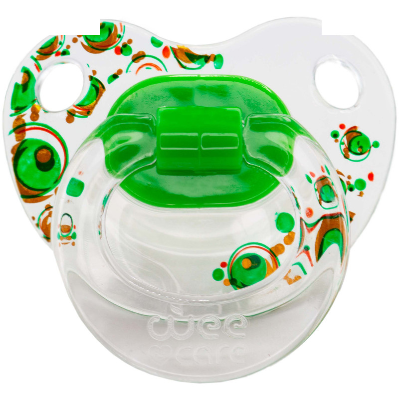 پستانک ارتودنسی وی کر مدل دسته دار شفاف چاپدار happy سایز 0-6 ماه کد P115 پستانک ارتودنسی وی کر مدل دسته دار شفاف چاپدار happy سایز 0-6 ماه کد P115