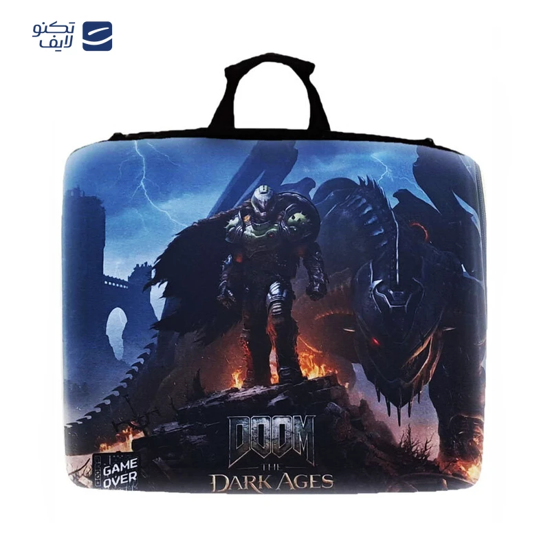 کیف کنسول بازی Game Over PS4 طرح Doom The Dark Ages کیف کنسول بازی Game Over PS4 طرح Doom The Dark Ages