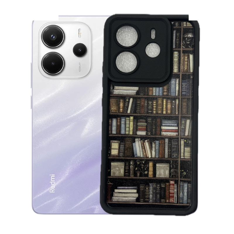 کاور طرح کتابخانه نیمه شب مناسب برای گوشی موبایل شیائومی Redmi Note 14 4g کاور طرح کتابخانه نیمه شب مناسب برای گوشی موبایل شیائومی Redmi Note 14 4g