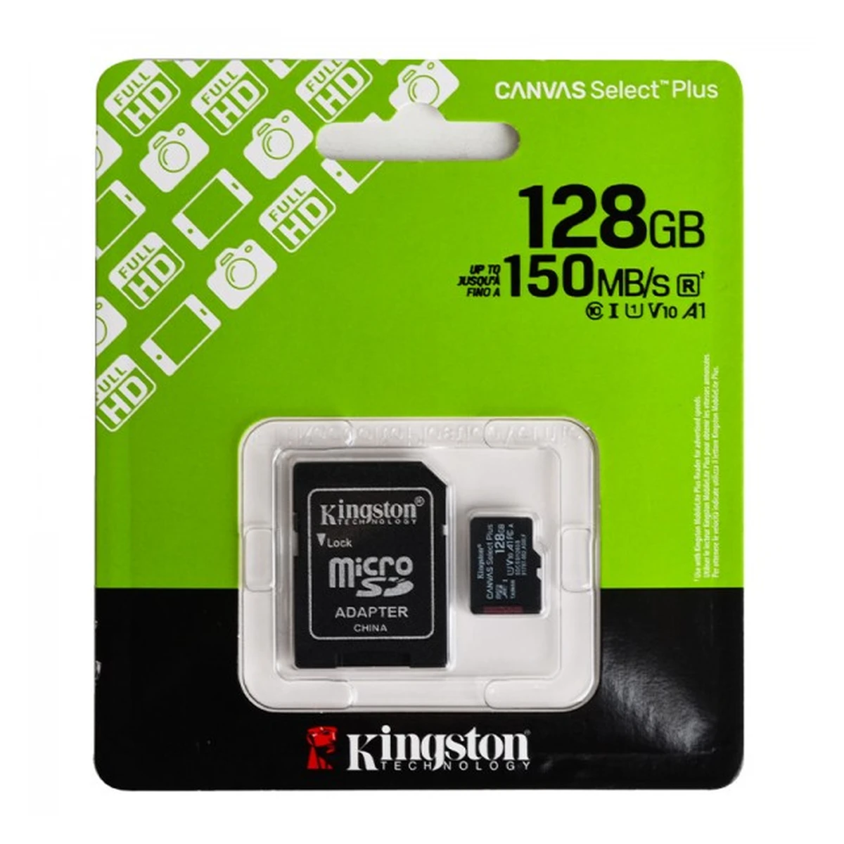 کارت حافظه microSDXC کینگستون مدل CANVAS Select Plus کلاس 10 استاندارد U1 V10 سرعت 150MBps ظرفیت 128 گیگابایت کارت حافظه microSDXC کینگستون مدل CANVAS Select Plus کلاس 10 استاندارد U1 V10 سرعت 150MBps ظرفیت 128 گیگابایت