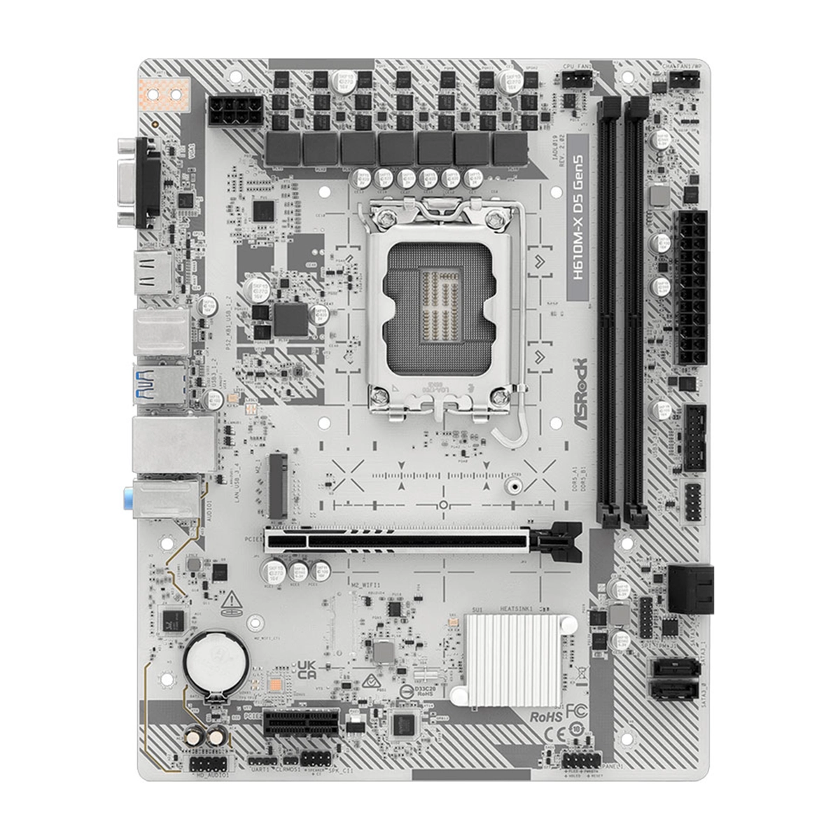 مادربرد ازراک مدل H610M-X D5-طوسی مادربرد ازراک مدل H610M-X D5-طوسی