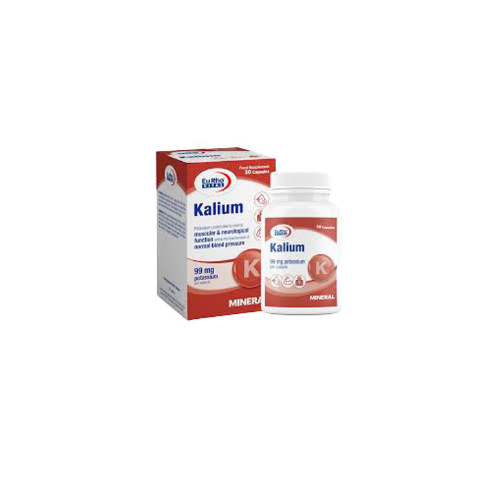 کپسول کالیوم 90 میلی گرم یوروویتال بسته 30 عددی کپسول کالیوم 90 میلی گرم یوروویتال بسته 30 عددی