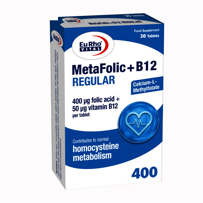 قرص متافولیک و ب12 50 میکروگرم رگولار یوروویتال بسته 30 عددی قرص متافولیک و ب12 50 میکروگرم رگولار یوروویتال بسته 30 عددی