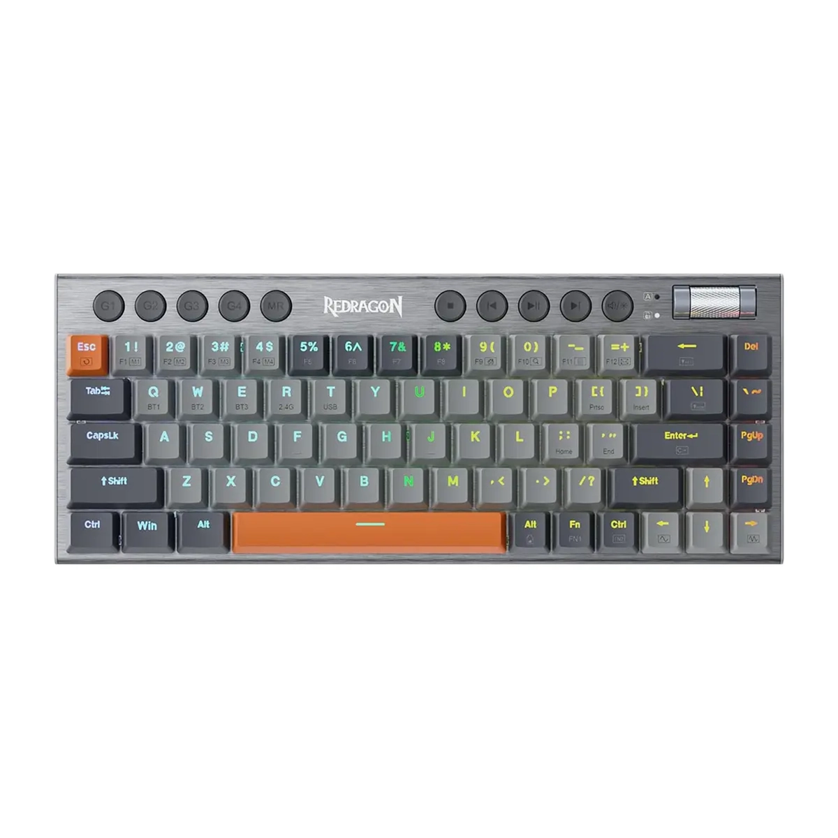 کیبورد گیمینگ ردراگون مدل HORUS K609 GG Pro سوئیچ قرمز-دو رنگ نارنجی طوسی کیبورد گیمینگ ردراگون مدل HORUS K609 GG Pro سوئیچ قرمز-دو رنگ نارنجی طوسی