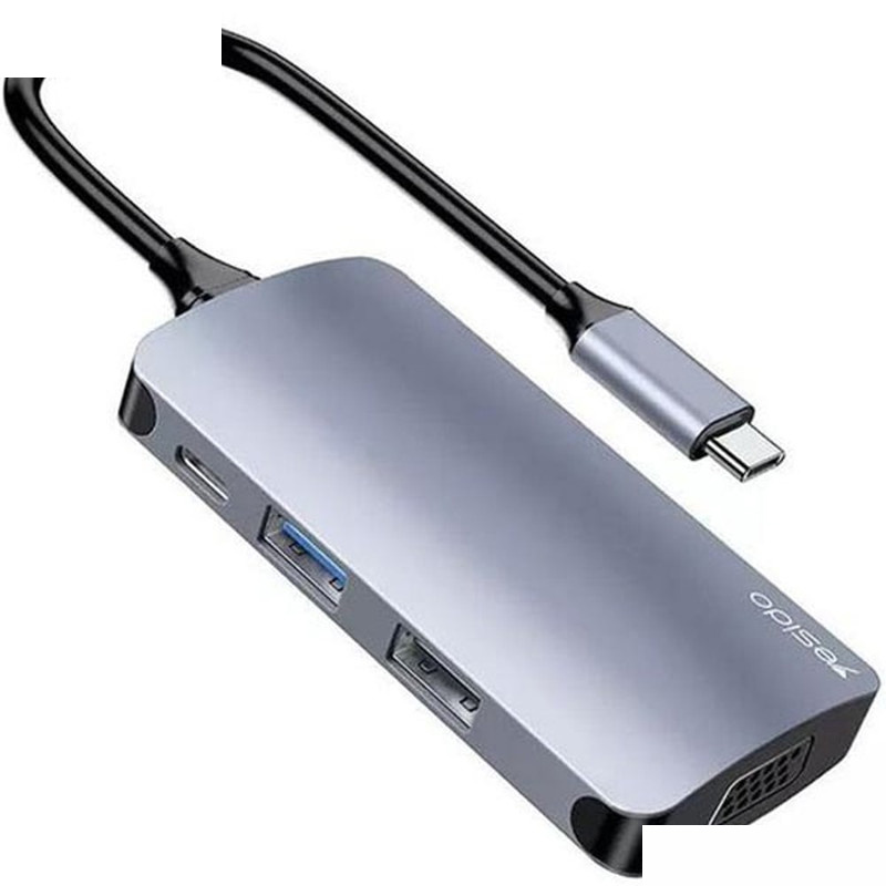 هاب 7 پورت USB-C یسیدو مدل HB16 هاب 7 پورت USB-C یسیدو مدل HB16