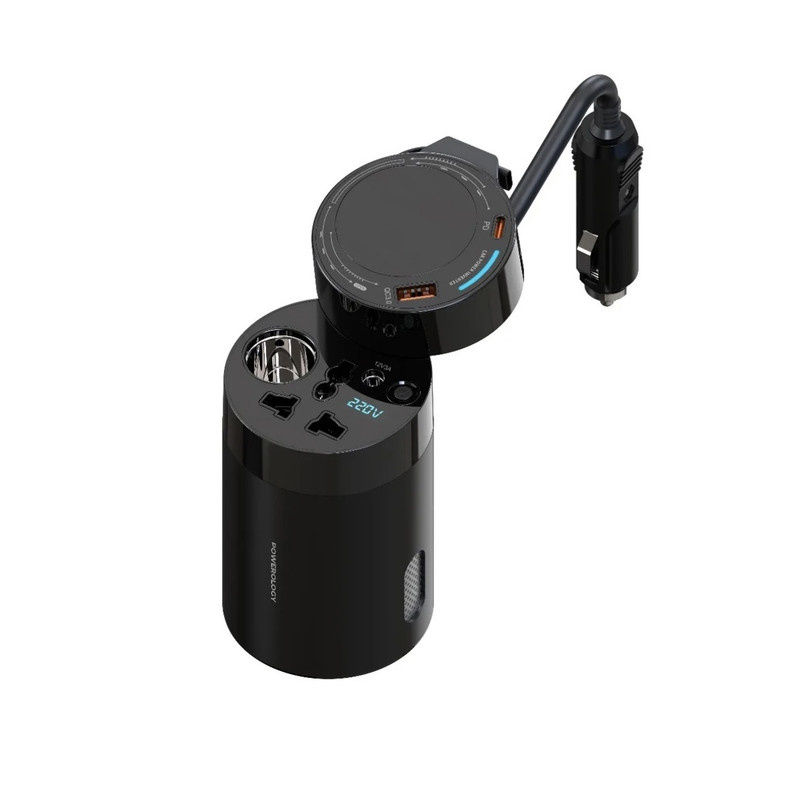 مبدل برق خودرو پاورولوجی مدل CAR POWER INVERTER 200W UNIVERSAL PWCPI200WBK مبدل برق خودرو پاورولوجی مدل CAR POWER INVERTER 200W UNIVERSAL PWCPI200WBK