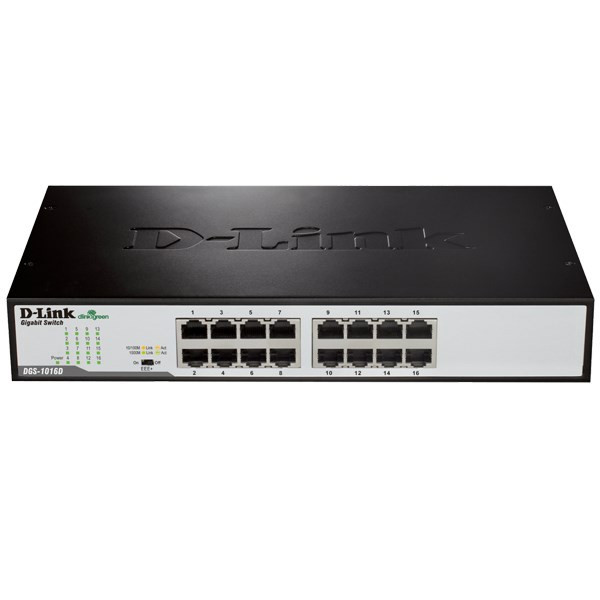 سوییچ 16 پورت گیگابیتی، غیر مدیریتی و دسکتاپ دی-لینک مدل DGS-1016D سوییچ 16 پورت گیگابیتی، غیر مدیریتی و دسکتاپ دی-لینک مدل DGS-1016D
