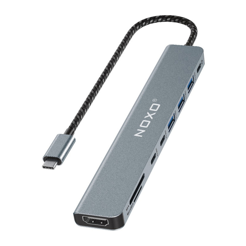 هاب 9 پورت USB-C نوکسو مدل HUB-N1 9in1 هاب 9 پورت USB-C نوکسو مدل HUB-N1 9in1