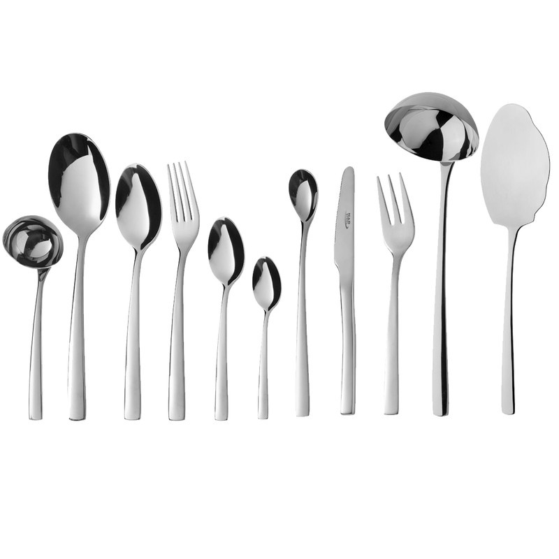 سرویس قاشق و چنگال 86 پارچه ناب استیل مدل Felorance-BW سرویس قاشق و چنگال 86 پارچه ناب استیل مدل Felorance-BW