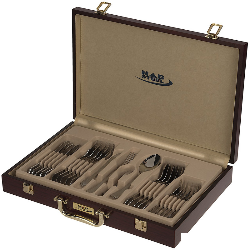 سرویس قاشق و چنگال 30 پارچه ناب استیل مدل Venice مات سرویس قاشق و چنگال 30 پارچه ناب استیل مدل Venice مات