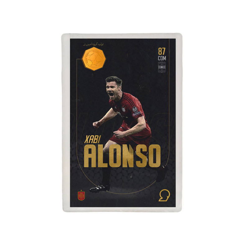 طلا گرمی 18 عیار سوت مدل Xabi Alonso طرح کارت فوتبالی 2025 کد SO10122 طلا گرمی 18 عیار سوت مدل Xabi Alonso طرح کارت فوتبالی 2025 کد SO10122