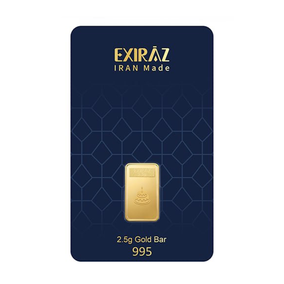 شمش طلا 24 عیار اکسیراز 2.5 گرمی مدل تولد-2.50 شمش طلا 24 عیار اکسیراز 2.5 گرمی مدل تولد-2.50