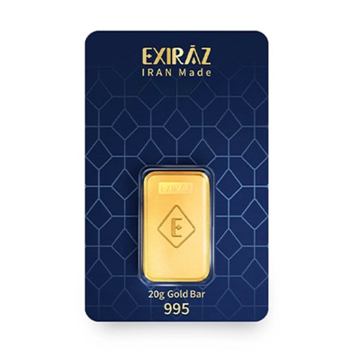 شمش طلا 24 عیار اکسیراز 20 گرمی شمش طلا 24 عیار اکسیراز 20 گرمی