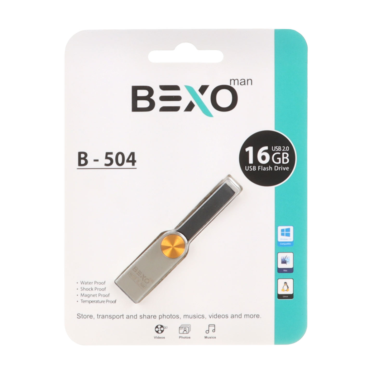 فلش مموری بکسو مدل B-504 ظرفیت 16 گیگابایت فلش مموری بکسو مدل B-504 ظرفیت 16 گیگابایت