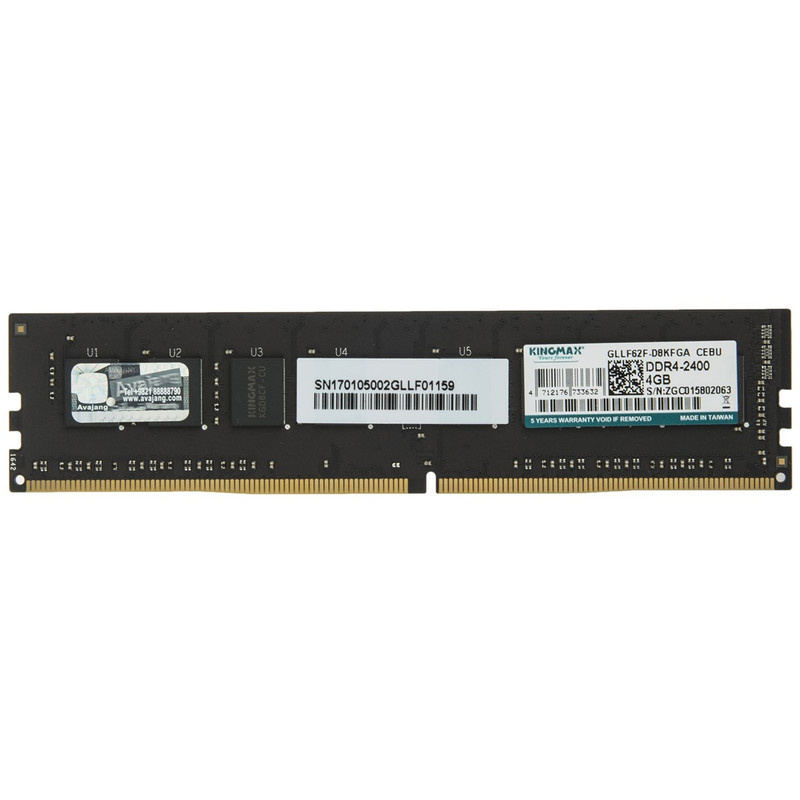رم دسکتاپ DDR4 تک کاناله 2400 مگاهرتز کینگ مکس ظرفیت 4 گیگابایت رم دسکتاپ DDR4 تک کاناله 2400 مگاهرتز کینگ مکس ظرفیت 4 گیگابایت
