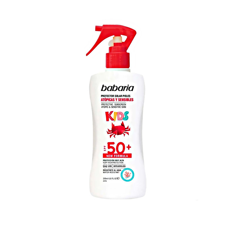 اسپری ضد آفتاب بیرنگ صورت، بدن باباریا SPF 50 مدل KIDS مناسب برای پوست حساس حجم 200 میلی لیتر اسپری ضد آفتاب بیرنگ صورت، بدن باباریا SPF 50 مدل KIDS مناسب برای پوست حساس حجم 200 میلی لیتر