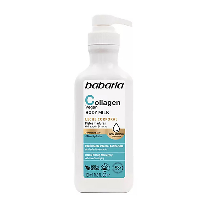 شیر بدن باباریا مدل Collagen Vegan مناسب برای پوست معمولی حجم 500 میلی لیتر شیر بدن باباریا مدل Collagen Vegan مناسب برای پوست معمولی حجم 500 میلی لیتر