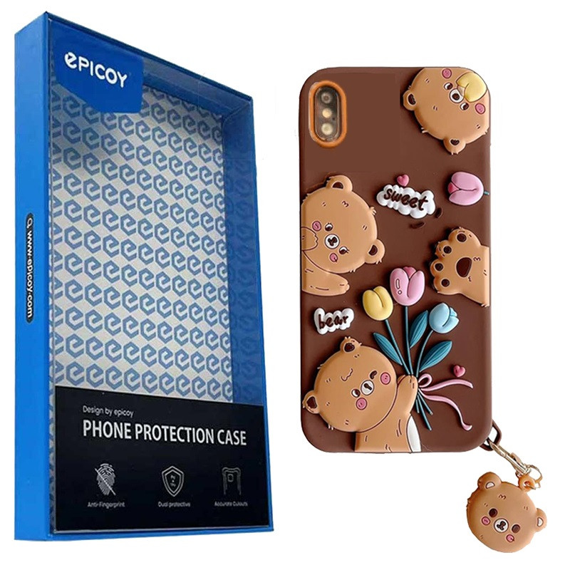 کاور گوشی اپل iPhone X- XS اپیکوی مدل Chubby Bear به همراه آویز-چند رنگ کاور گوشی اپل iPhone X- XS اپیکوی مدل Chubby Bear به همراه آویز-چند رنگ