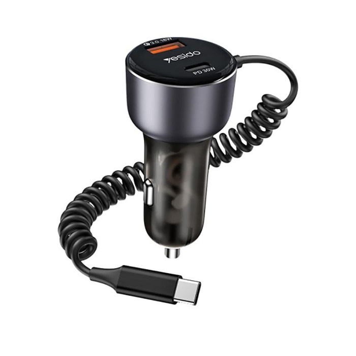 شارژر فندکی 60 وات یسیدو مدل Y56 به همراه کابل تبدیل USB-C شارژر فندکی 60 وات یسیدو مدل Y56 به همراه کابل تبدیل USB-C
