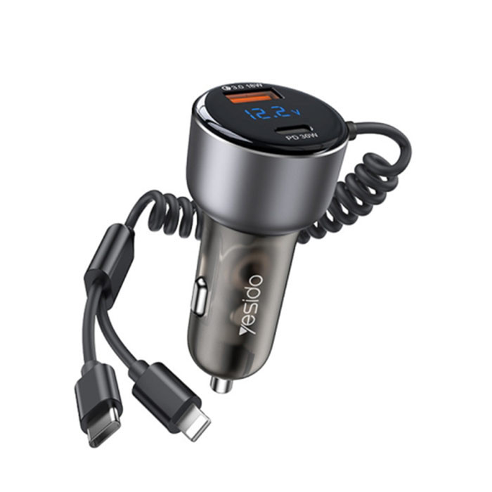 شارژر فندکی 60 وات یسیدو مدل Y58 به همراه کابل تبدیل USB-C/لایتنینگ شارژر فندکی 60 وات یسیدو مدل Y58 به همراه کابل تبدیل USB-C/لایتنینگ