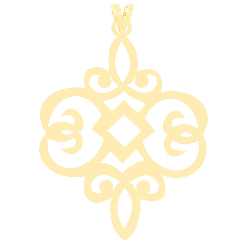 آویز گردنبند طلا 18 عیار زنانه الن نار مدل عشق