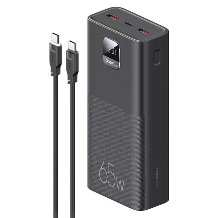 پاوربانک یوسمز مدل CD185 ظرفیت 30000 میلی آمپر ساعت به همراه کابل USB-C پاوربانک یوسمز مدل CD185 ظرفیت 30000 میلی آمپر ساعت به همراه کابل USB-C