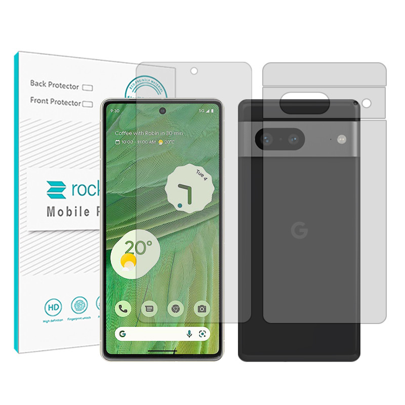 گلس گوشی گوگل Pixel 7 راک اسپیس مدل HyGEL به همراه محافظ پشت گوشی-بی رنگ گلس گوشی گوگل Pixel 7 راک اسپیس مدل HyGEL به همراه محافظ پشت گوشی-بی رنگ
