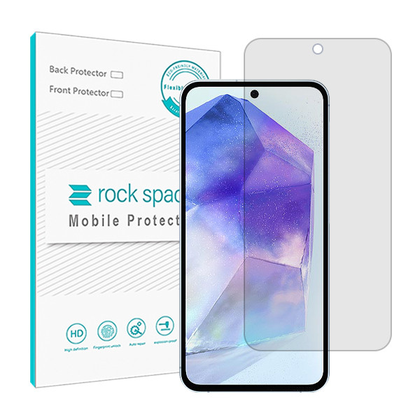 گلس گوشی سامسونگ Galaxy A55 راک اسپیس مدل anti-shock -بی رنگ گلس گوشی سامسونگ Galaxy A55 راک اسپیس مدل anti-shock -بی رنگ