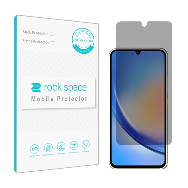 گلس حریم شخصی گوشی سامسونگ Galaxy A34 5G راک اسپیس مدل HyPRV -بی رنگ گلس حریم شخصی گوشی سامسونگ Galaxy A34 5G راک اسپیس مدل HyPRV -بی رنگ