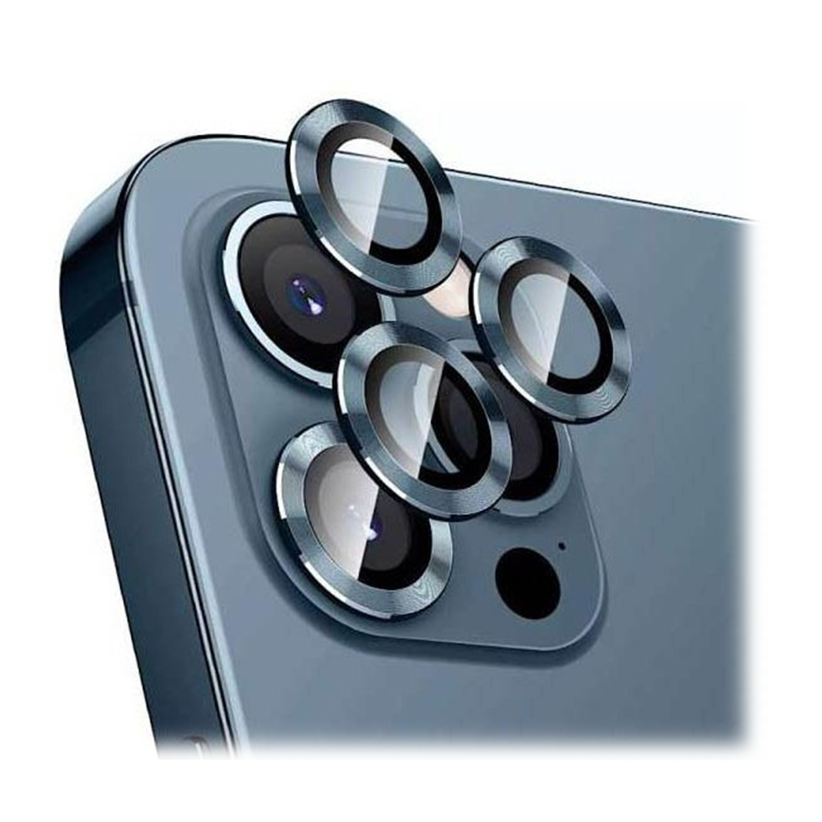 محافظ لنز دوربین گوشی اپل iPhone 15 Pro Max مدل رینگی-تیتانیوم