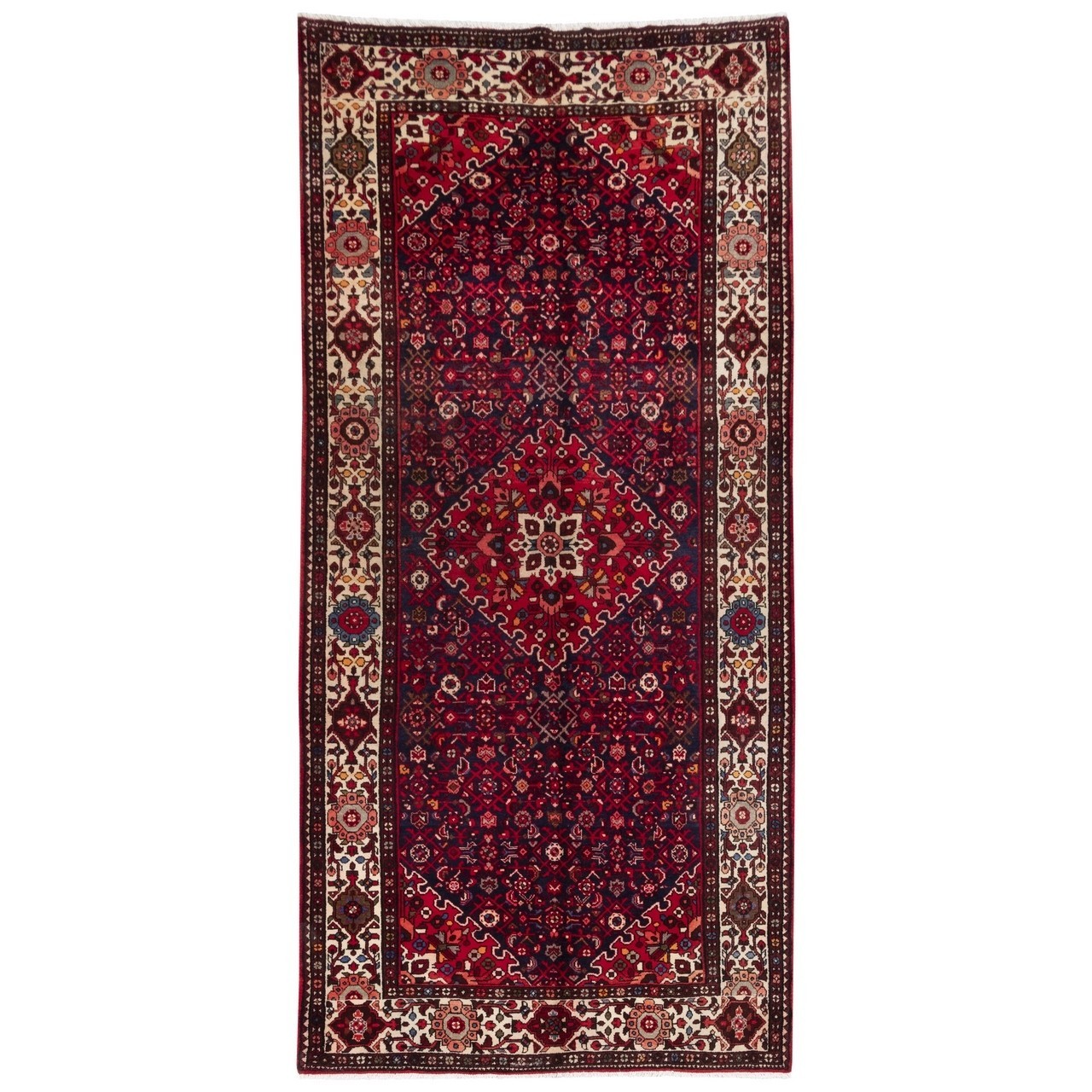 فرش دستباف قدیمی کناره طول سه و نیم متر حسین آباد کد 130484 فرش دستباف قدیمی کناره طول سه و نیم متر حسین آباد کد 130484