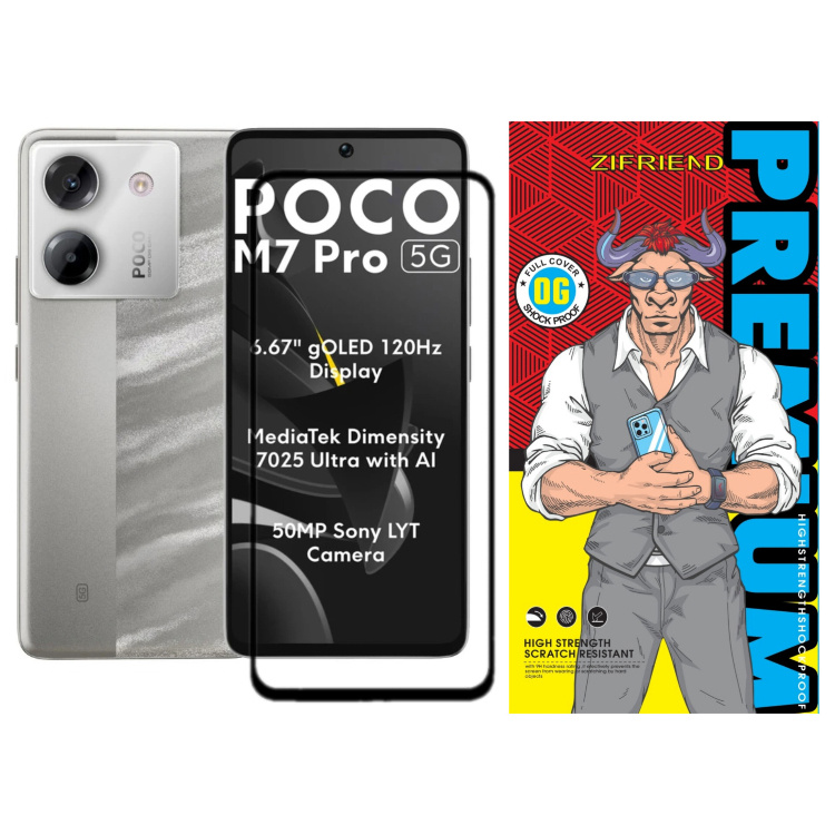 محافظ صفحه نمایش گوشی موبایل زیفرند شیشه ای فول چسب مدل 9H مناسب شیائومی Poco M7 Pro 5G محافظ صفحه نمایش گوشی موبایل زیفرند شیشه ای فول چسب مدل 9H مناسب شیائومی Poco M7 Pro 5G